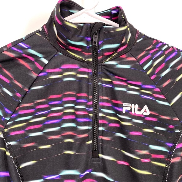 Fila Sport Running Jacket 1/4 Zip Mock Neck - Picture 2 of 4